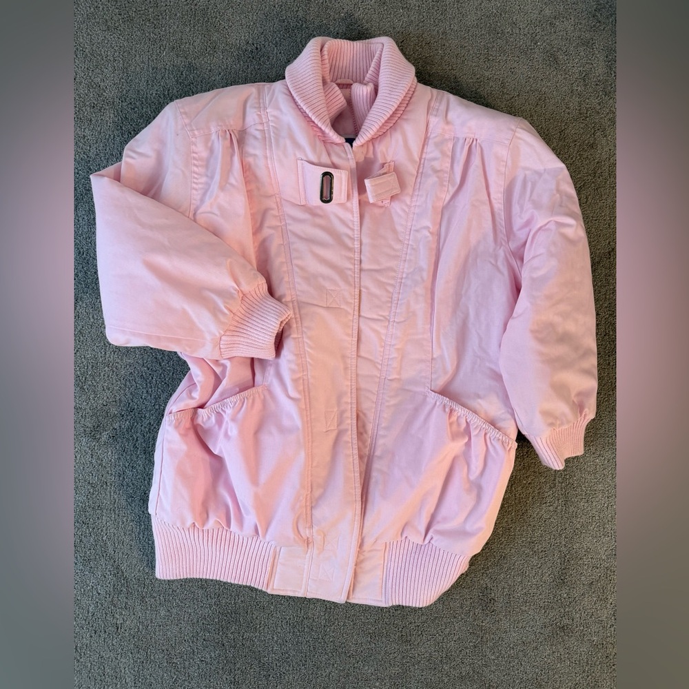 VINTAGE Bubblegum Pink Puffer Jacket - Size M